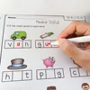2books English CVC Words Phonics Workbook Language Arts Skills book for Kids children read & match & sound & sentence Worksheet 3