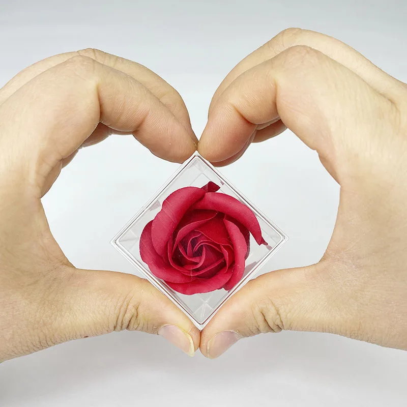 Clear Acrylic Rose Flower Box | Gift Acrylic Flower Box Clear | Acrylic ...