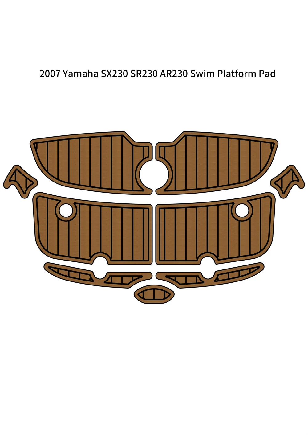 2007 Yamaha SX230 SR230 AR230 Swim Platform Pad Boat EVA Foam Teak