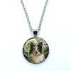 Cartoon Cat Therian Cute Wolf Fox Theta-Delta Glass Dome Cabochon Pendant Fashion Crystal Jewelry 5