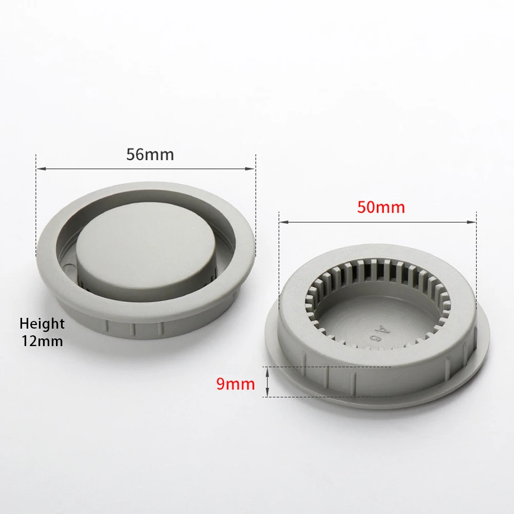 Air Vent Grille 5PCS/Lot Stainless Steel Air Vent Grille Cover Black White Wardrobe Cabinet Mesh Hole Ventilation 50mm