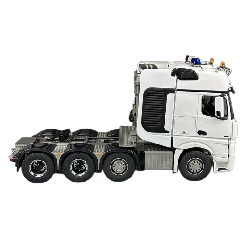 For 1/14 Tamiya RC Truck Metal Anti-skid Decoration Board with LED Lights Side Lamp for Benz Scania MAN Tamiya LESU WPL Tractor 5