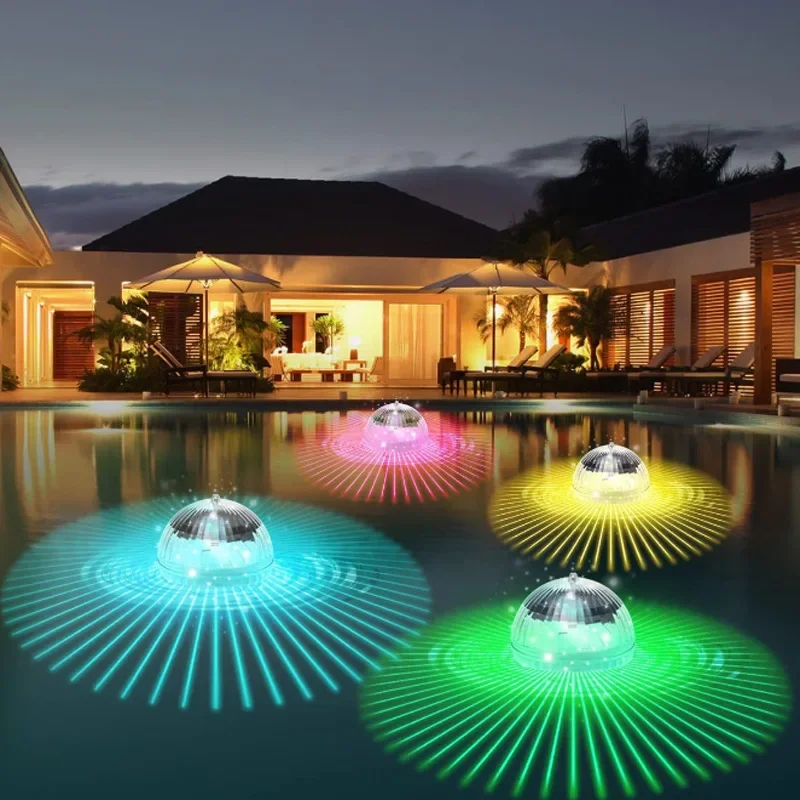 Description Picture 2 of itemNEW Led Solar Floating Lamps Swimming Pool Ball Solar Panel Powered Pond Drift Waterproof Glow Show Disco Color Changing lights