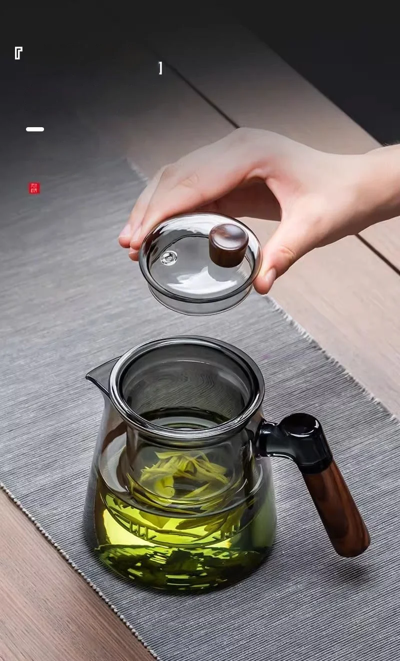 Description Picture 5 of itemGIANXI Coffee Pot Family Glass Teapot Set Transparent Glass Teacup Kung Fu Small Teacup Pyrex Glass Tea Set Flower Teapot