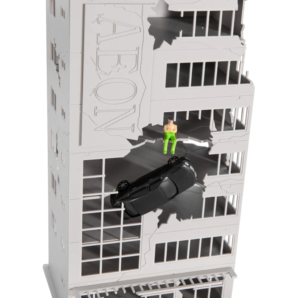 1:144 1:100 N Scale Battle Damaged AEON Building Destroyed House Battle Building ABS Plastic Model 3