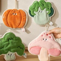 Coral Fleece Hand Towel Cute Cartoon Plush Lanyard Multi-functional Absorbent Towels Wipe Handkerchief Rag Cleaning Cloth 2
