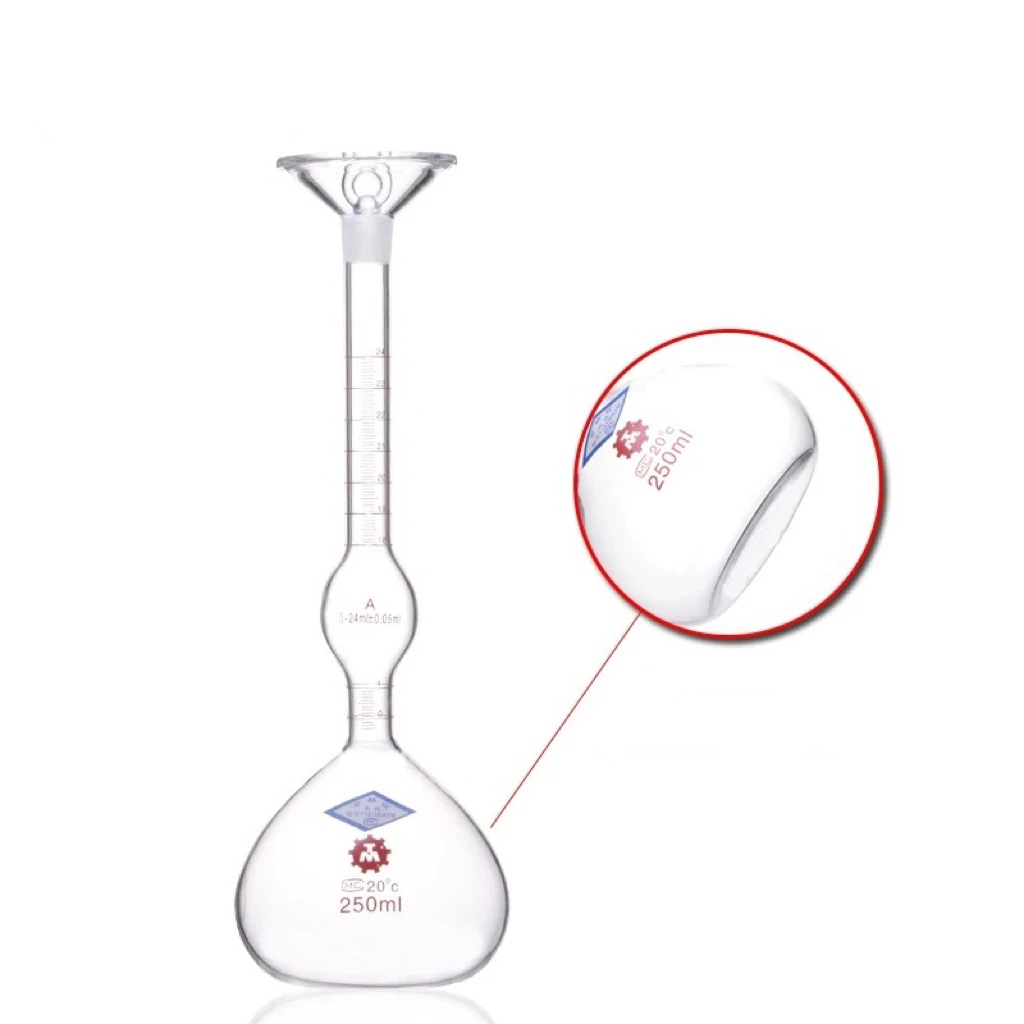 250ml Le pycnometer Le Chatelier Flask Solid pycnometer 0-24ml lab volumetric flask