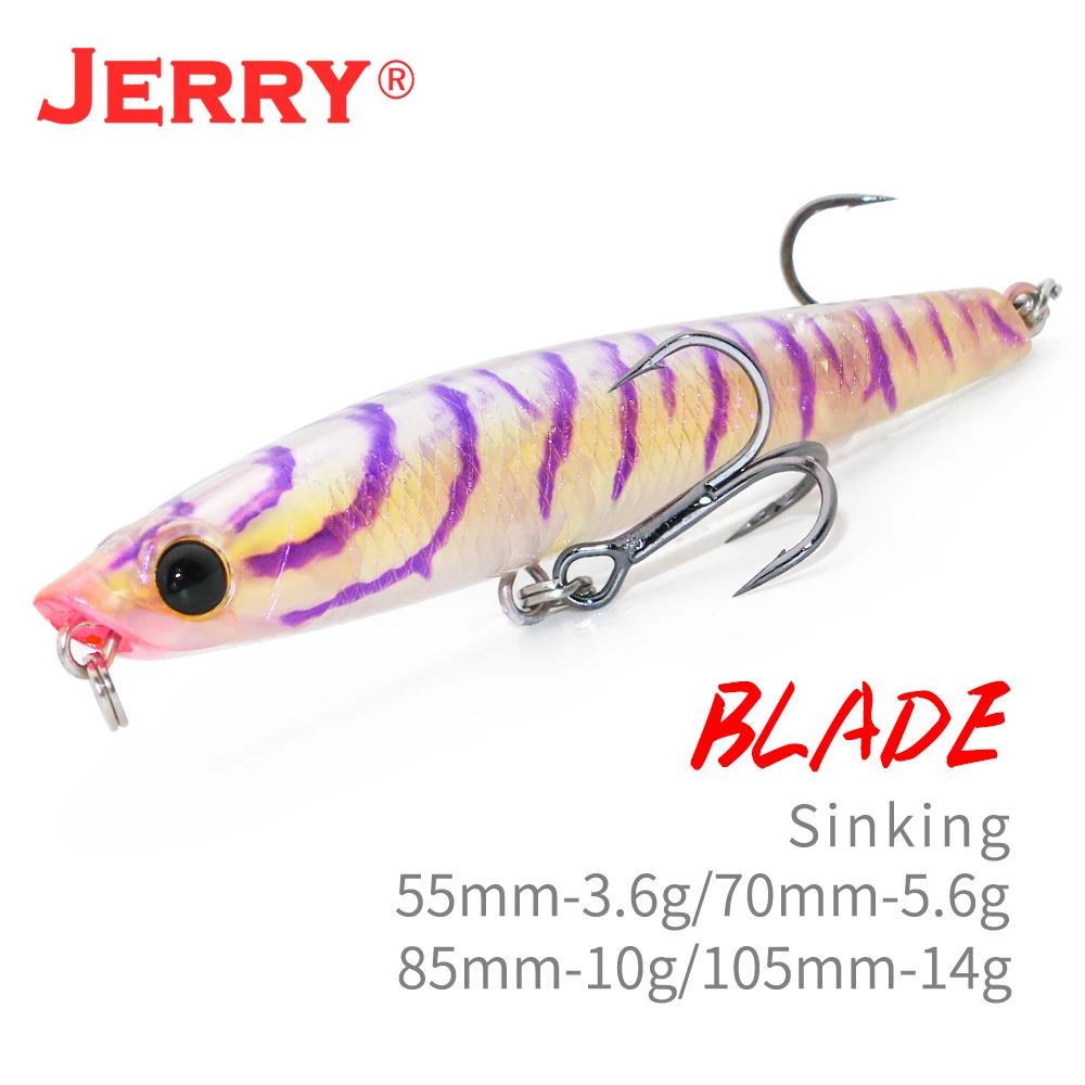 Jerry Blade Sinking  Hot 85mm 105mm Fishing Tackle Pencil Lure Pesca Saltwater Freshwater Hard Bait Deep Diving  Artificial Bait volin slow fall fishing bait sinking hard lure130g 160g metal jigging lure for saltwater boat artificial fishing bait