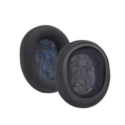 Premium Headphone Headband and Ear Pad Replacement Set (Black blue mesh)
