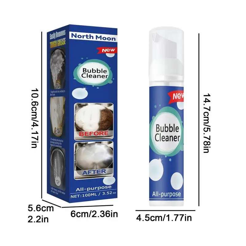 Kitchen Effective Grease Cleaner 100ml Bubble Cleaner Foaming Heavy Oil Stain SmokeMachine Cleaning Foam