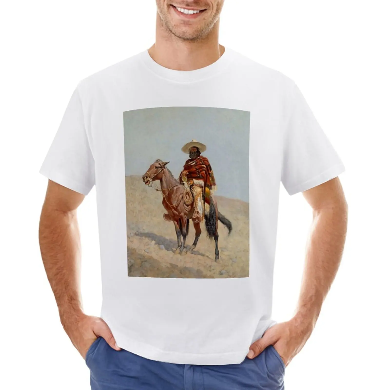"Mexican Vaquero Horseman" Di Alexander Remington T-Shirt Blanks Vestiti Carini Vestiti Kawaii Abbigliamento Uomo