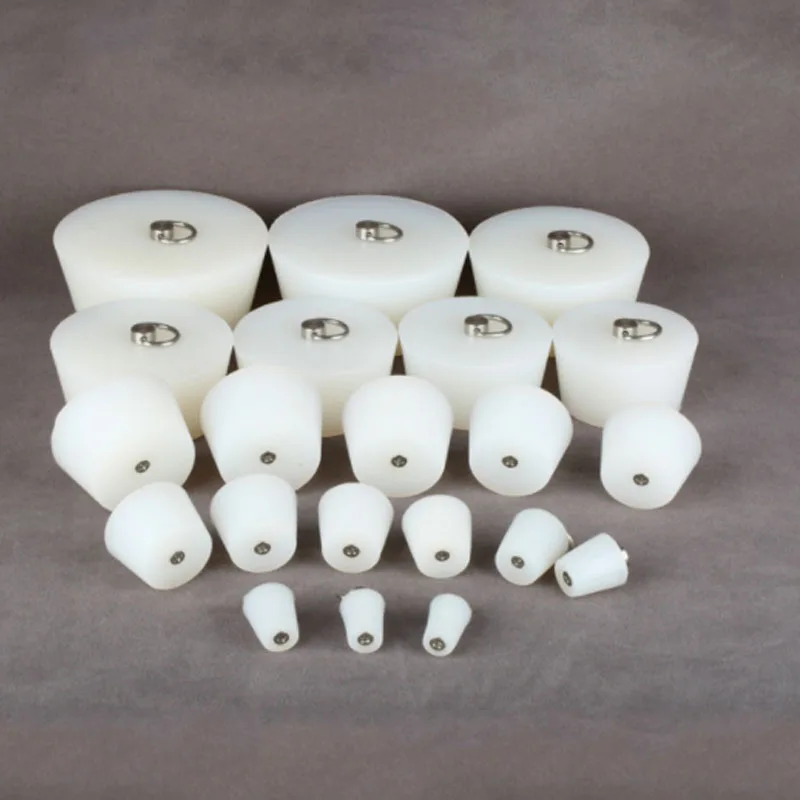 Silicone Rubber Plugs Tapered Silicone Rubber Stopper With D Ring Handle Pipe Tube Hole Plugs Sealing Bung