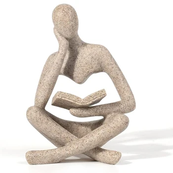 Abstract Thinker Resin Statue 1