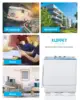 Compact Twin Tub Portable Mini Washing Machine 26lbs Capacity Washer(18lbs)&Spiner(8lbs) Built-in Drain Pump Semi-Automatic 4