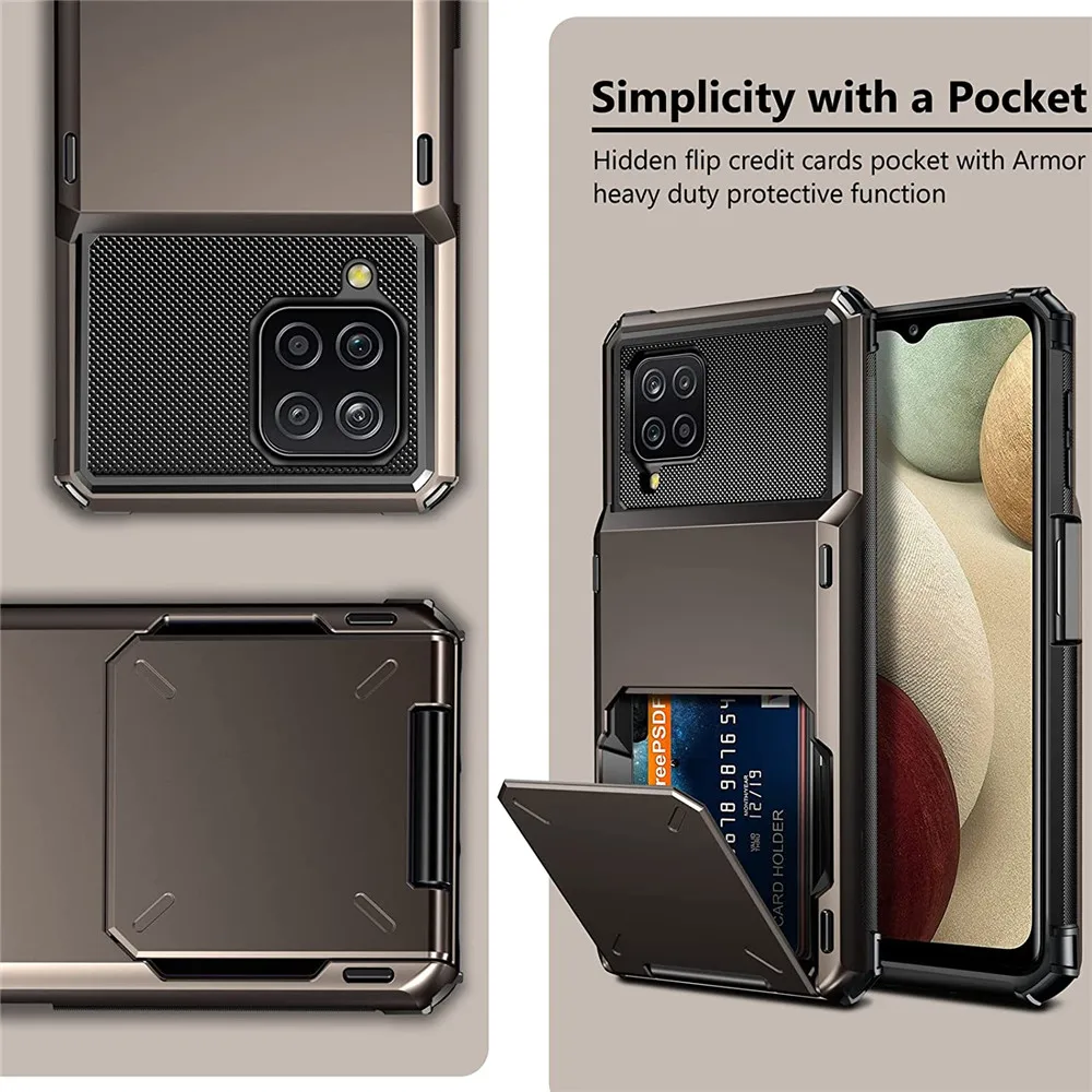 Premium Wallet Flip Case with 5-Card Slot and Hidden Cover