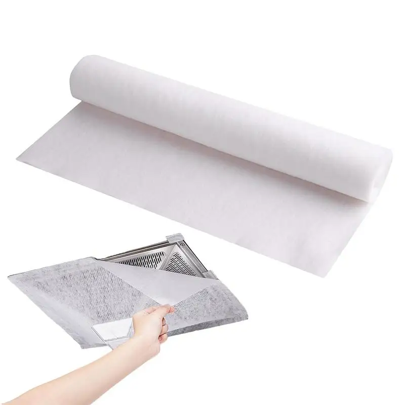 Range Hood Filter Paper Disposable Kitchen Hood Oil Absorption Paper 5m/10m Cuttable Non-woven Filters Cooker