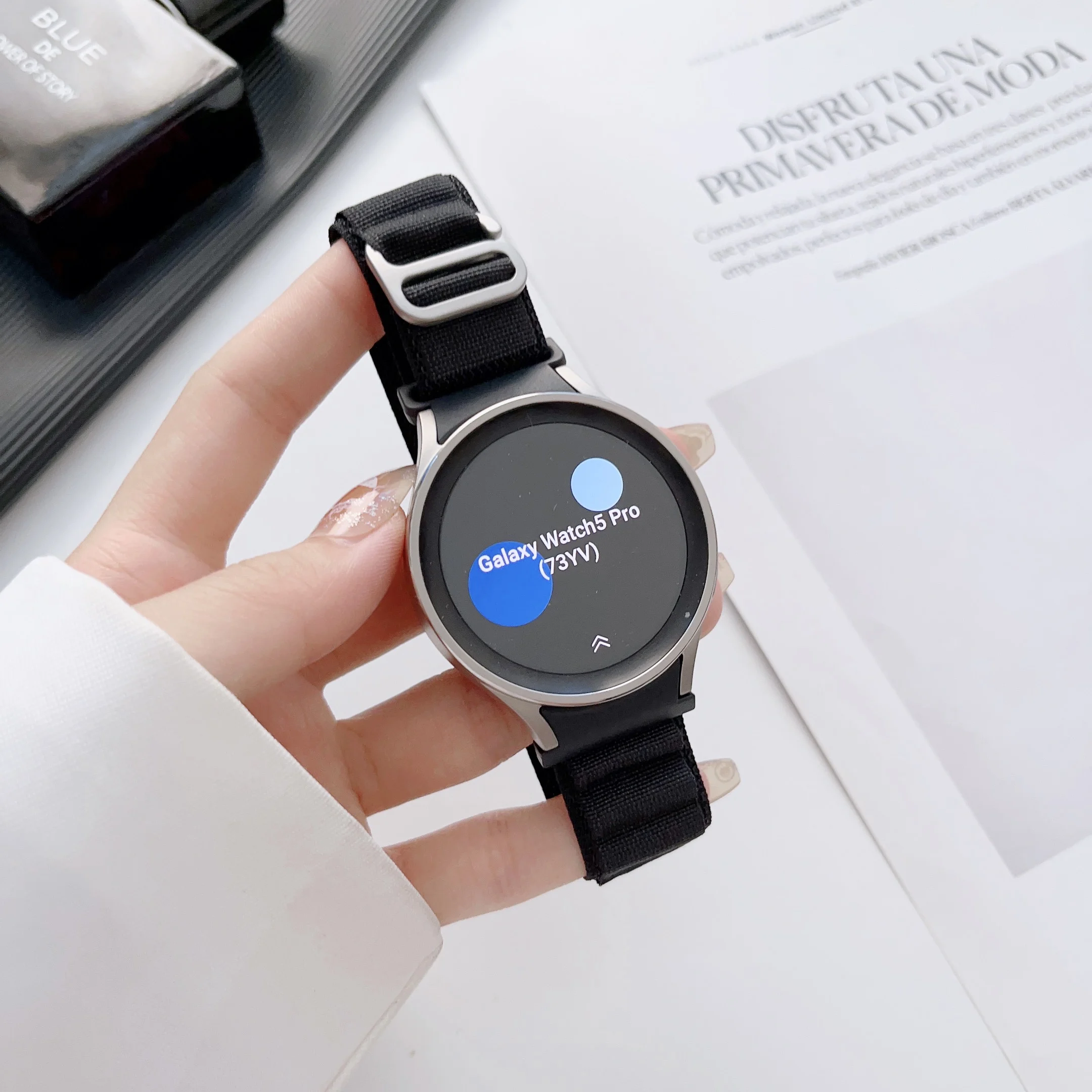 Per Galaxy Watch 5 40Mm 44Mm Cinturino 5Pro Per Cinturino In Nylon Samsung Smart Watch