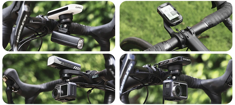 COOSPO Fahrradcomputer-Aus-Frontmontage MT5S-Halterung, Rennrad-MTB-Halter, Lenkeradapter, kompatibel mit Garmin Gopro 25,4 mm/31,8 mm – Detail 3
