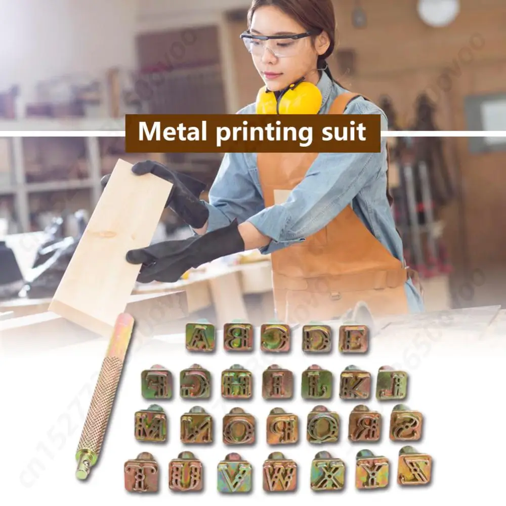 English Letters Symbol Set 26 Stamps Mental Stamping Unique Marking Zinc Alloy Set Tools Craft Leather Punching
