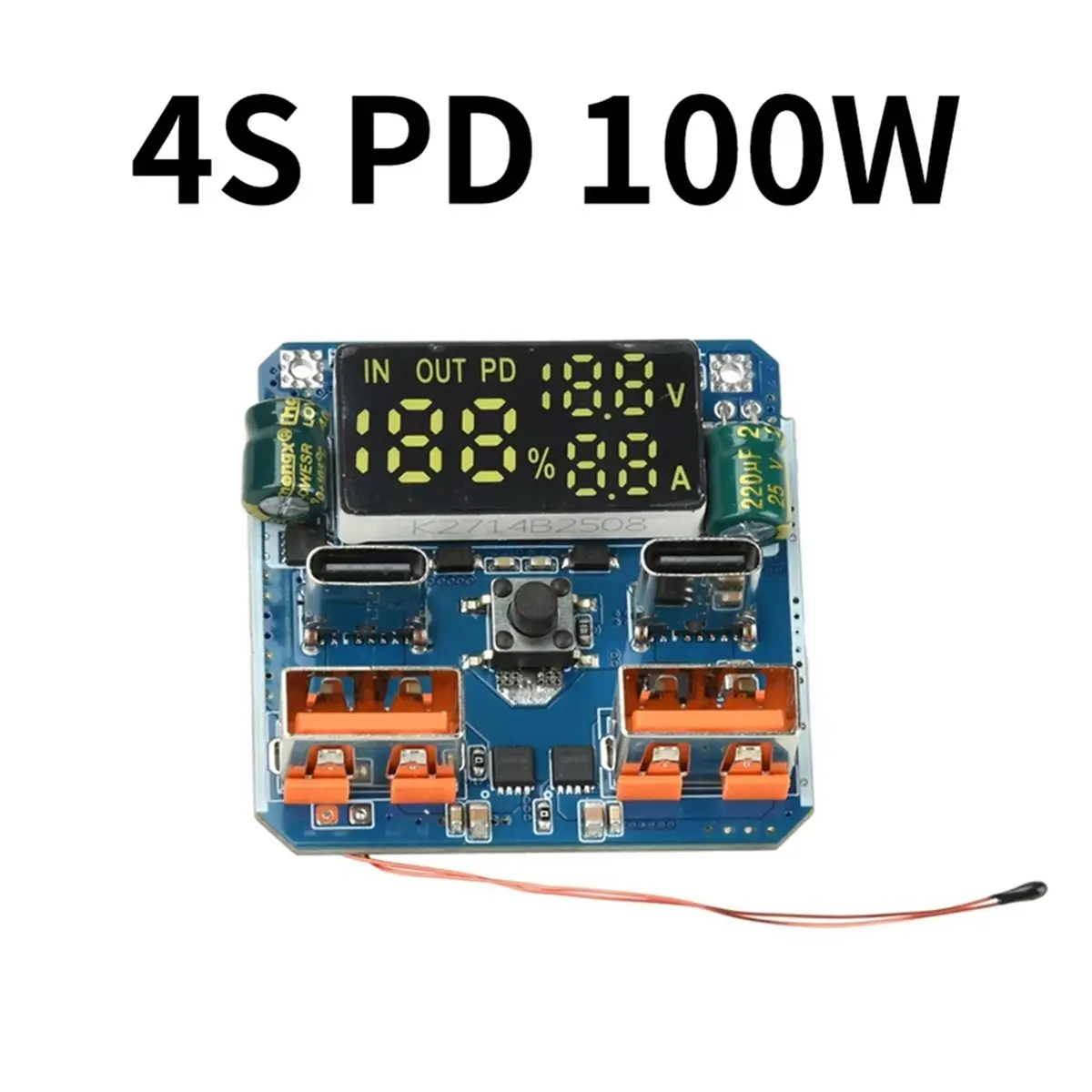 (A23G) PD 100W 4S 벅 부스트 모듈 리튬 배터리 충전 방전 통합 보드 양방향 고속 충전기 전원 공급 장치