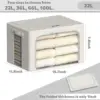6 Pack Clothes Storage Bins with Metal Frame Foldable Storage Bins for Clothes Linen Fabric Storage Box with Clear Window (Lvory 4