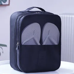 Premium Portable Travel Shoe and Clothing Organizer Bag - Multifunctional Storage Accessory (Dark Blue)
