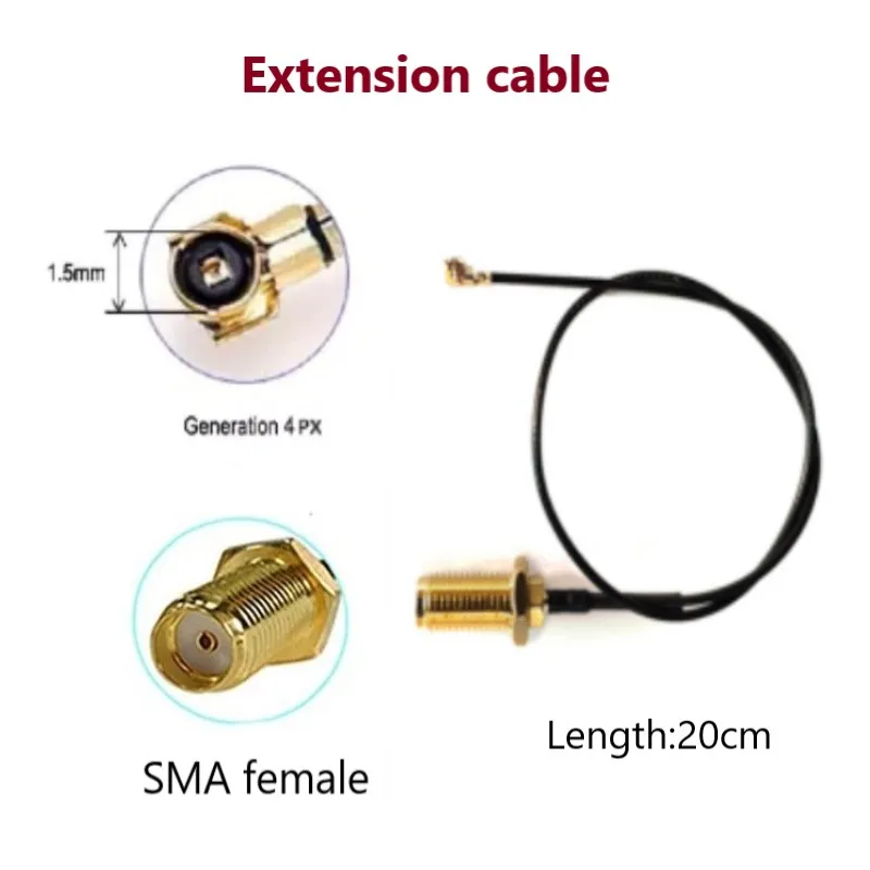GWS 433MHz 안테나 8cm 3dBi SMA Male 로라 안테나 21cm RP-SMA - UFL 변환 어댑터 LoRaWAN 메쉬태스틱 네트워크용 RG0.8 피그테일 px4 케이블