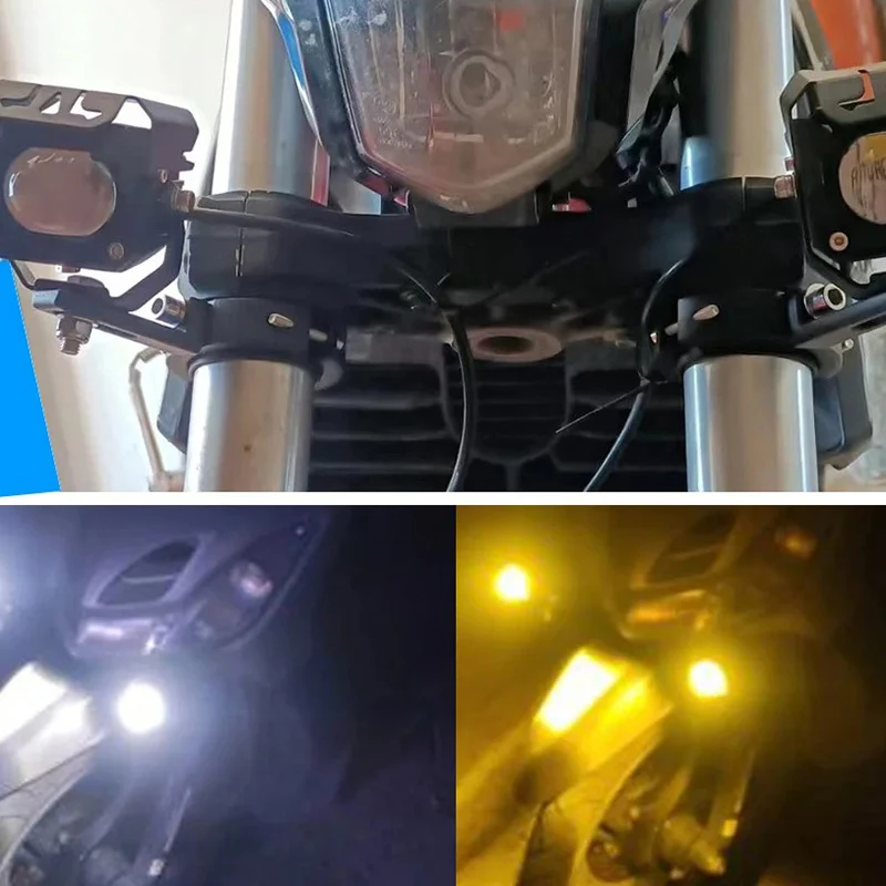 Motorcycle Light Bracket Adjustable Motorcycle Headlight Spotlight Mount Fog Light Fork Ear Chopper Headlamp Holder