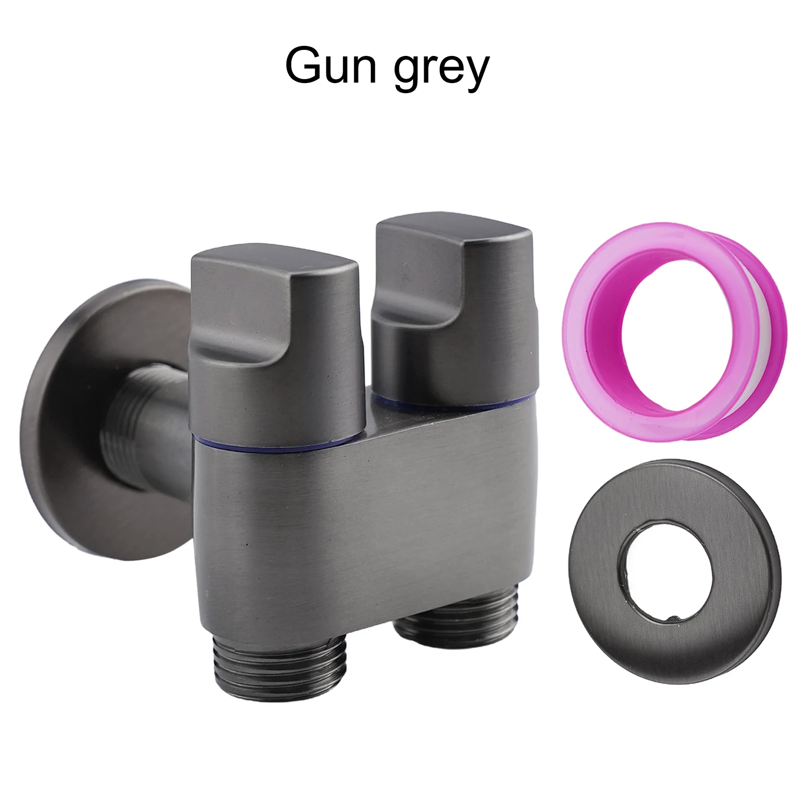 Zinc Alloy Angle Valve Wall Mount Toilet Bidet Sprayer Set One In Two Out Water Cleaning Sprayer For Bathroom Toilet Accessories