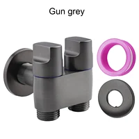 Zinc Alloy Angle Valve Wall Mount Toilet Bidet Sprayer Set One In Two Out Water Cleaning Sprayer For Bathroom Toilet Accessories 1