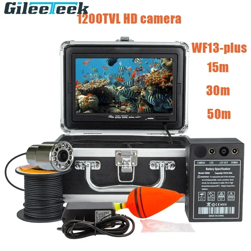 Caméra de pêche sous-marine DVR HD, écran 1280*720, 15 led blanches + 15 led IR, 16 go, Recod  30