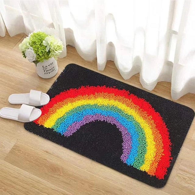 Latch Hook Rug Kits Carpet Embroidery Blanket Crochet Yarn for Adults Kids