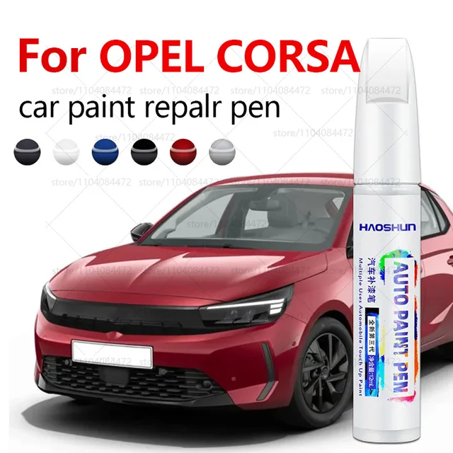 Penna per riparazione vernice auto per 1982-2025 OPEL CORSA Accessori per riparazione graffi vernice Nero Rosso Bianco Argento Arancione Grigio Blu 1
