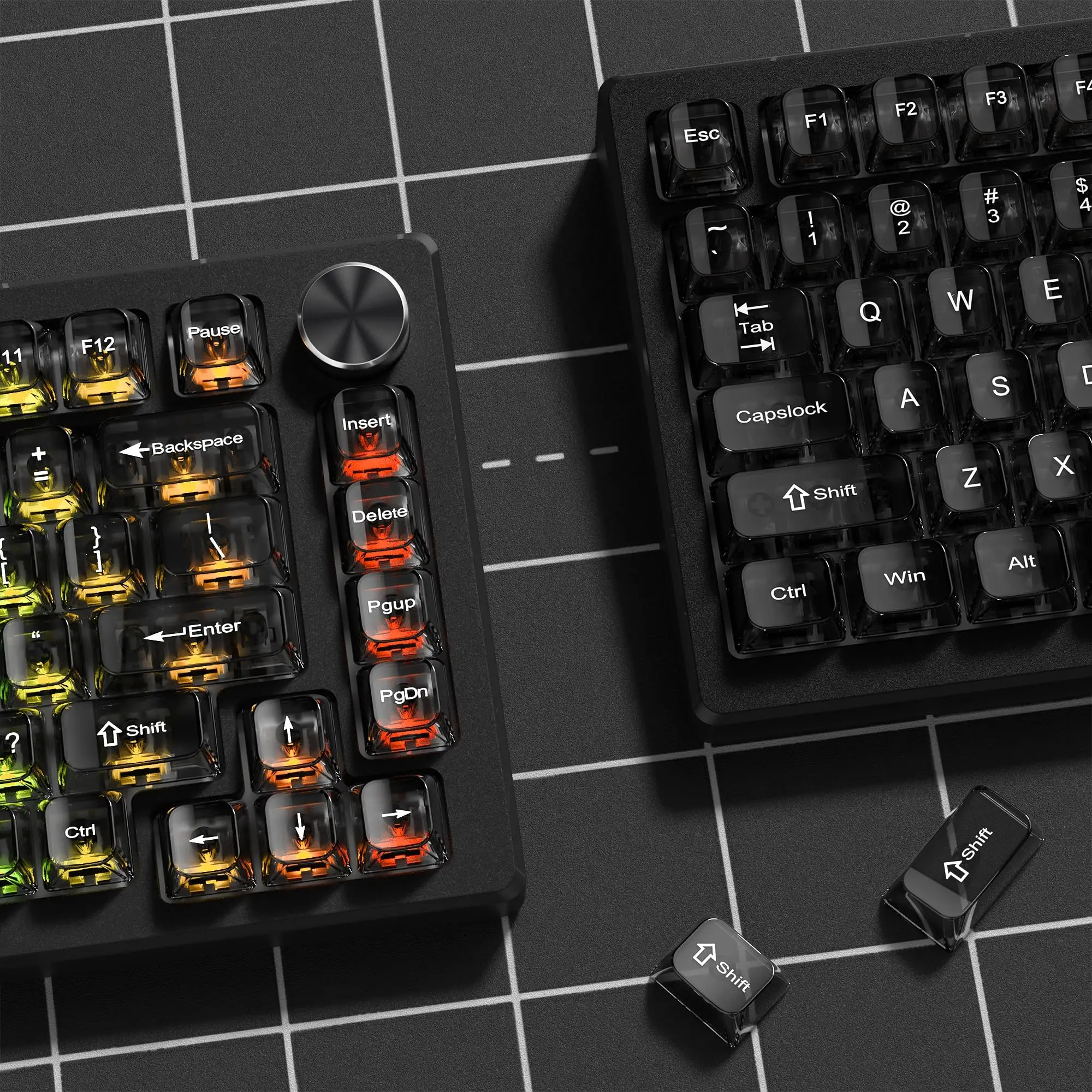 Ax Universal Clear Translucent Cherry X Full Keycap Set
