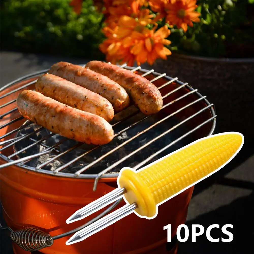 Stainless Steel Corn Fork BBQ Fork Corn On The Cob Ham BBQ Fruit Home Kitchen Cooking Party Camping Tools