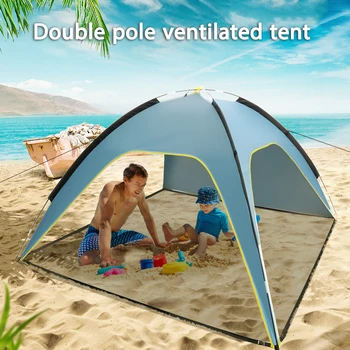 Portable Three-Sided Outdoor Camping Tent – Waterproof & Sunscreen 1