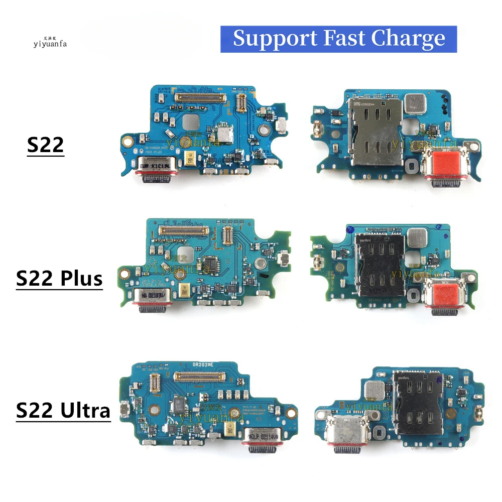 

USB зарядная плата Порт док-станции Соединительный гибкий кабель для Samsung Galaxy S22 Plus Ultra 5G S906B S908B S901B