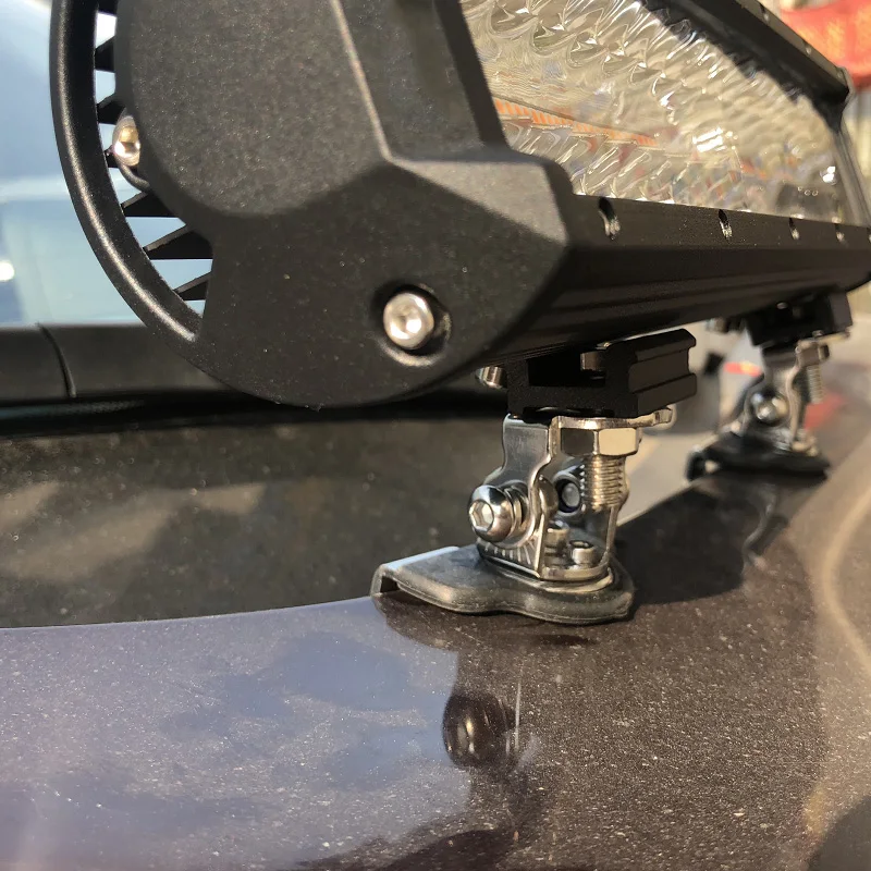 Headlight Holder Lamp Holder Led Work Light Holder Steel Car Hood Headlight Bracket Pillar Hood Mount Rotatable Bracket Headlight Holder Led Work Light Bar Support 1pc/2pcs