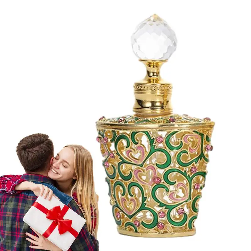 

Винтажные флаконы для духов, 10 мл, парфюмерные бутылочки пустые, многоразовые, со сверкающими элементами, декоративные флаконы, домашний декор для творчества