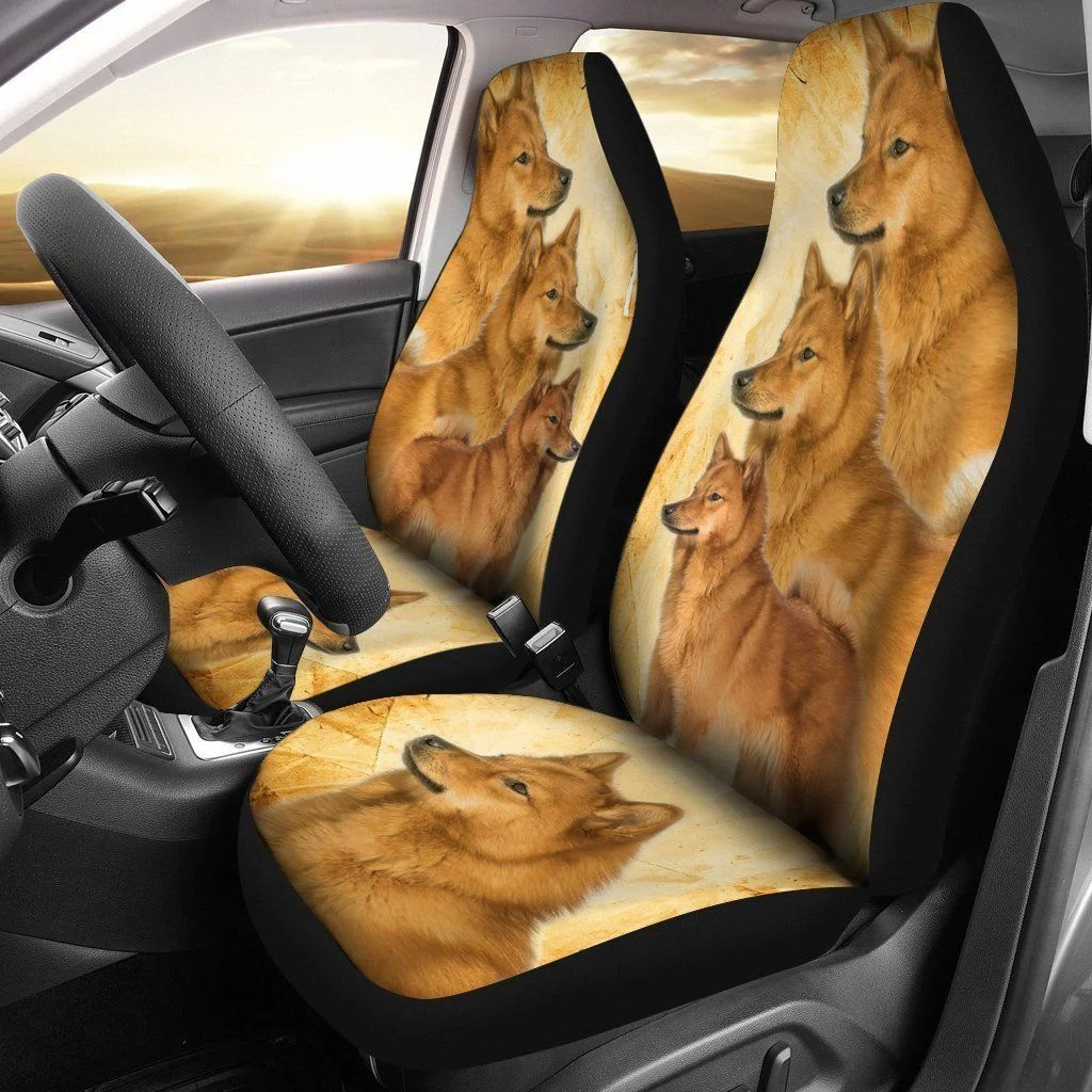

Finnish Spitz Dog Funny Pattern Printed Car Seat Covers