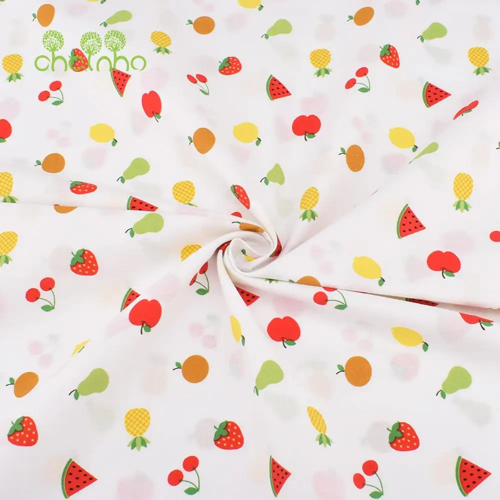 Chainho,Printed Plain Weave Poplin Cotton Fabric,DIY Sewing Quilting Material,Patchwork Cloth For Shirts,Skirts,Dress,15PC102