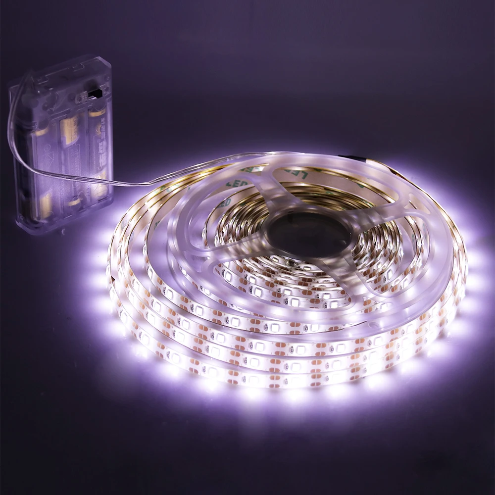 

3AA Battery Powered LED Strip 3528/ 2835 60LEDs/M 0.5-5m Flexible LED Tape White/ Warm White Strip Waterproof IP67 IP65 IP21