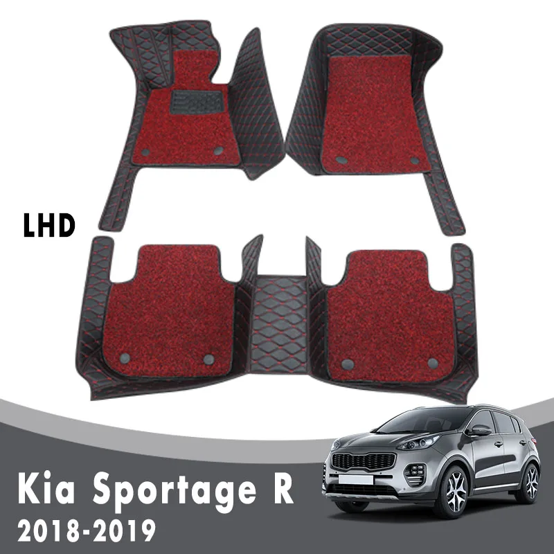 Luxury Car Floor Mats For Kia Sportage R 2019 2018 Waterproof Carpets