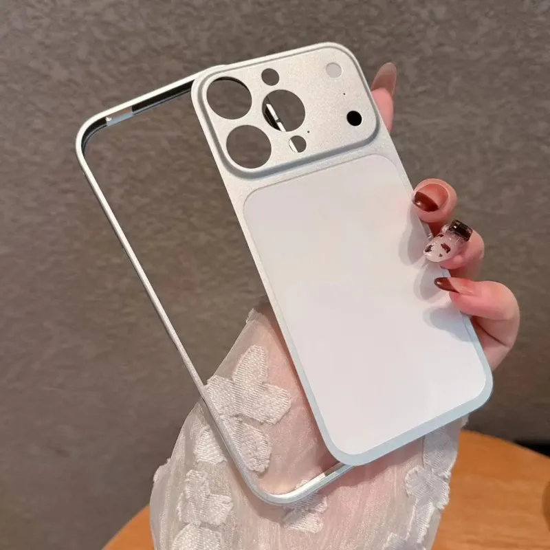 Original Color Aluminum Alloy Slim Frame Case with Rear Protector Film
