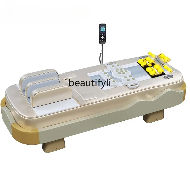 Household Multi-Function Scanning Massage Body Warm Massage Couch Warm Jade Health Care Physiotherapy Bed