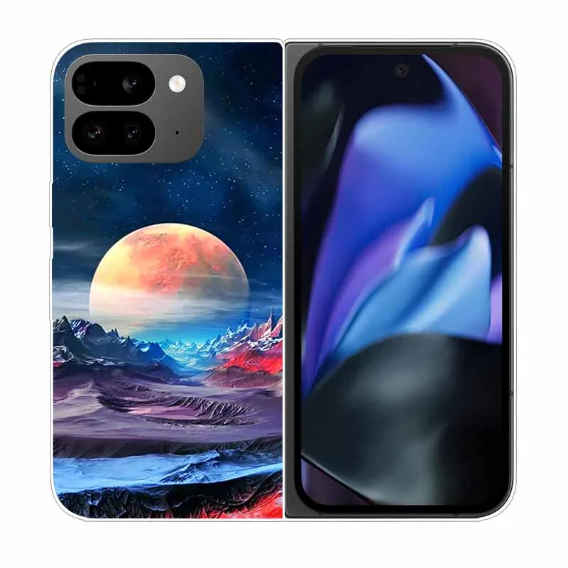 Clear Hard PC Back Cover with Cartoon Design