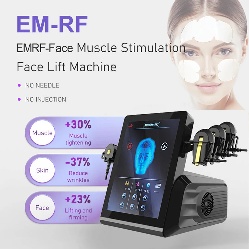 

Newest Technology RF Heat Energy and High-Intensity Pulse Magnetic EMS Facial Muscle Stimulate Wrinkle Removal Face Lift Machine