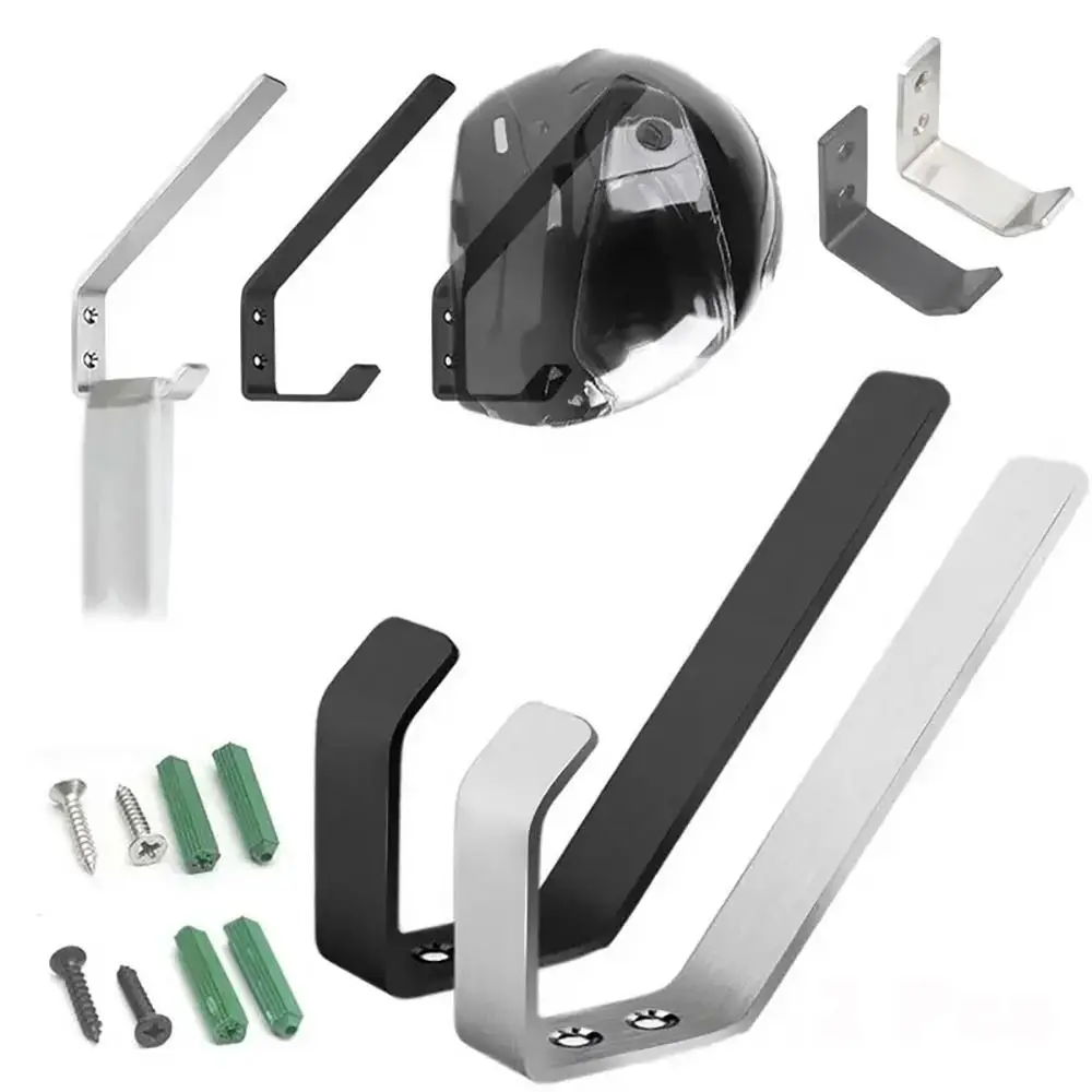 New Stainless Steel Motorcycle Helmet Holder Wall Hanger Home Luggage Hook Multipurpose Wall Mount Rack For Kitchen Door Cabinet