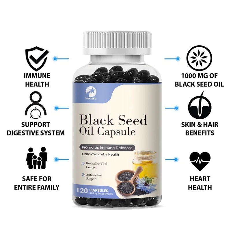 Black seed oil capsules premium black seed oil 120 capsules support overall health immune system