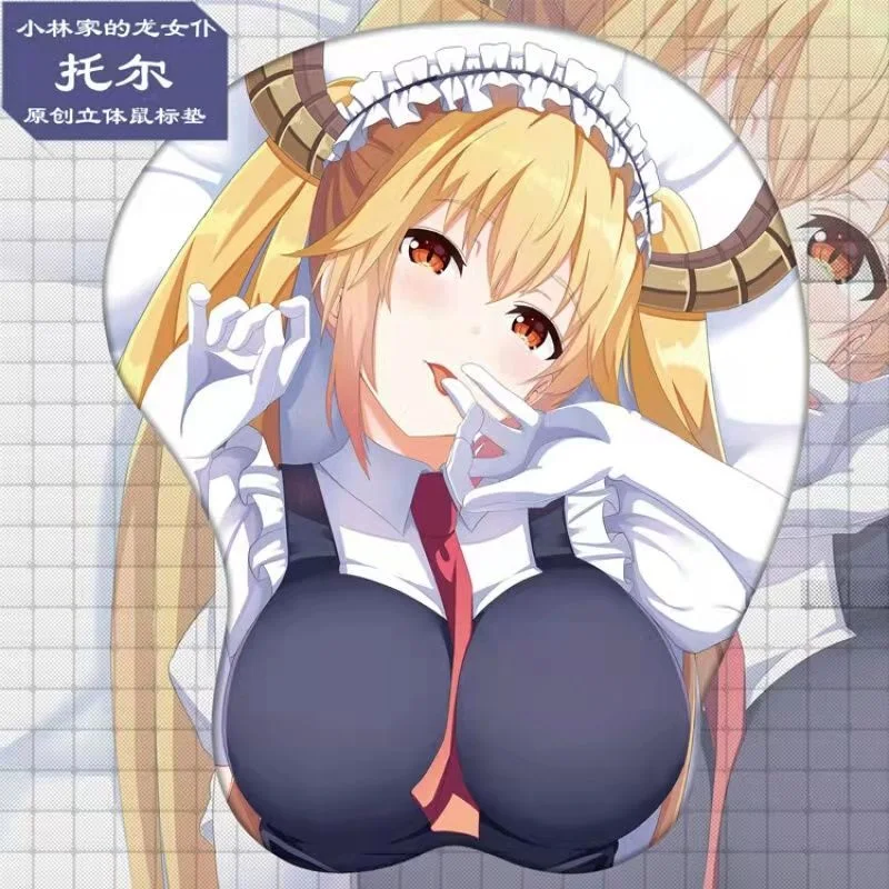 Новый мягкий 3D коврик для мыши Kobayashi's dragon maid с гелевым упором на запястье